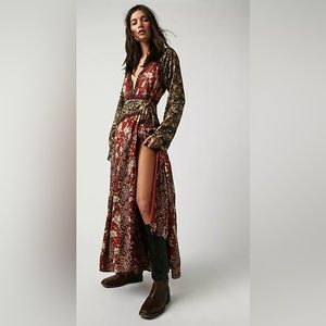 Free People TILDA wrap maxi dress size large